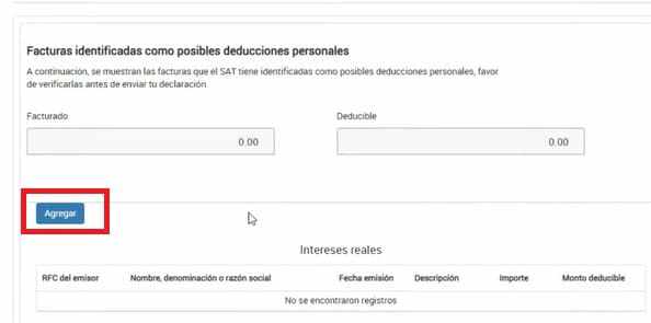 Segundo paso para agregar la constancia de interés pagado a la declaración anual