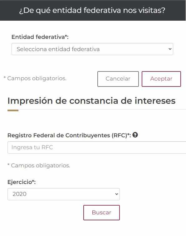 Sexto paso para solicitar la constancia de intereses Fovissste