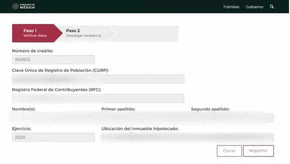 Séptimo paso para solicitar la constancia de intereses Fovissste