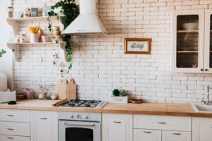 Fotografía representando la cocina de un departamento en renta en Atizapán