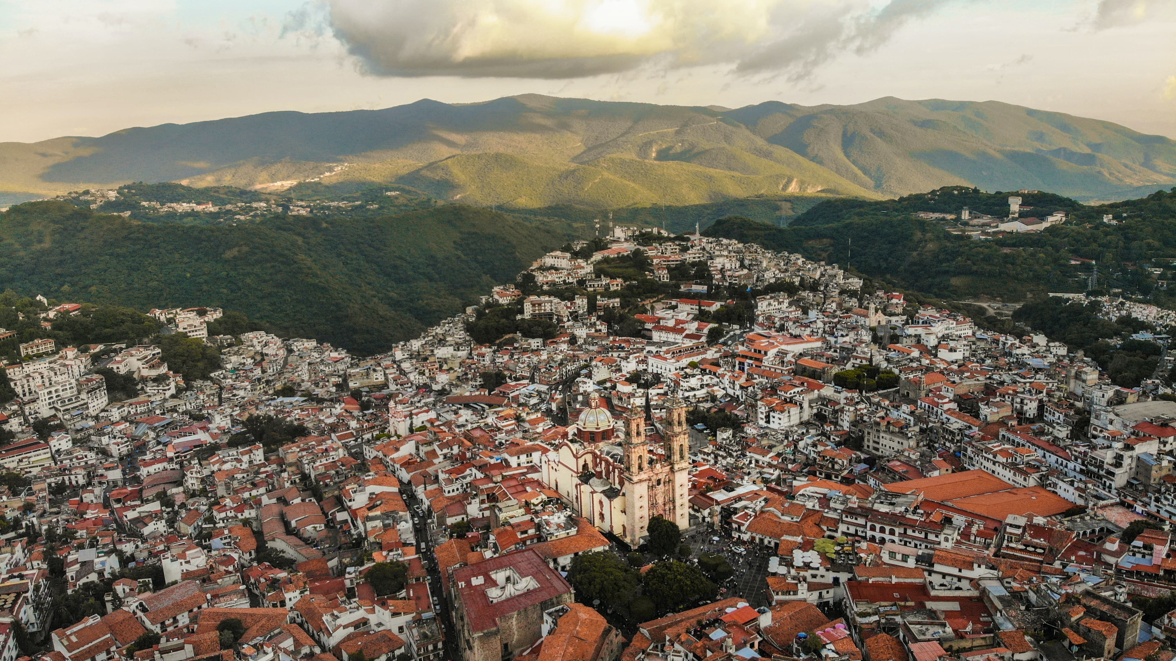 Fotografía panorámica de la ciudad de Taxco