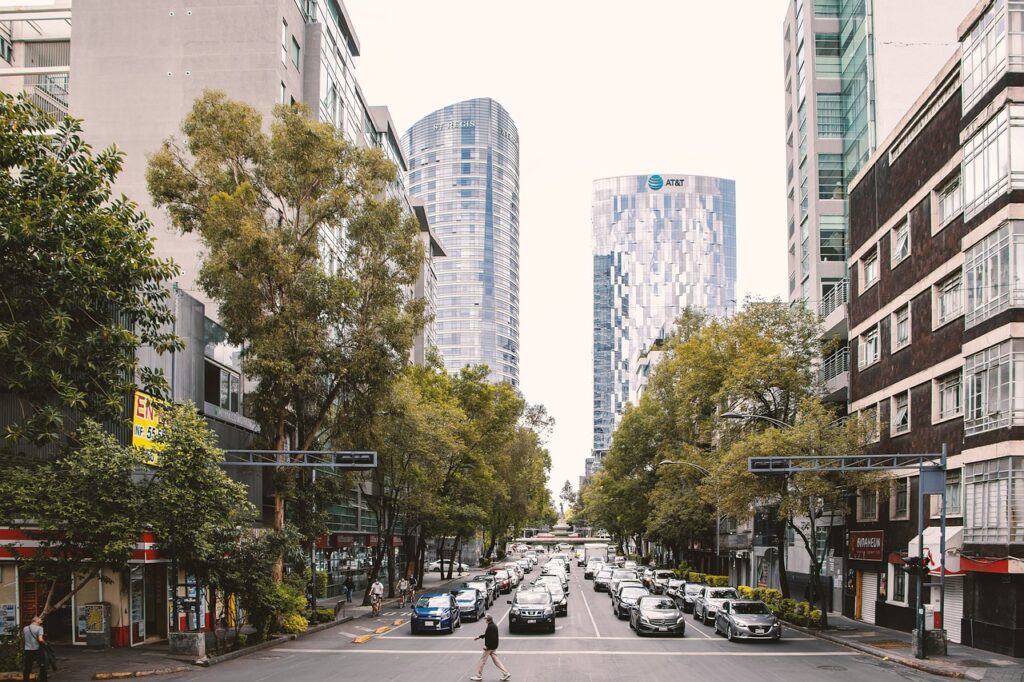 vista a las calles de la CDMX