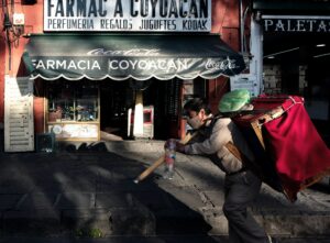 fachada de una farmacia en Coyoacán