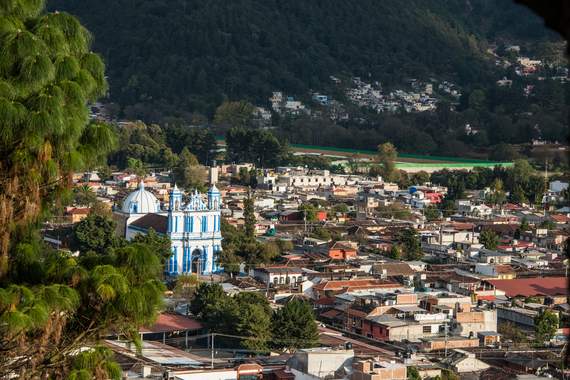 Vista del paisaje en un departamento en renta en Amatán