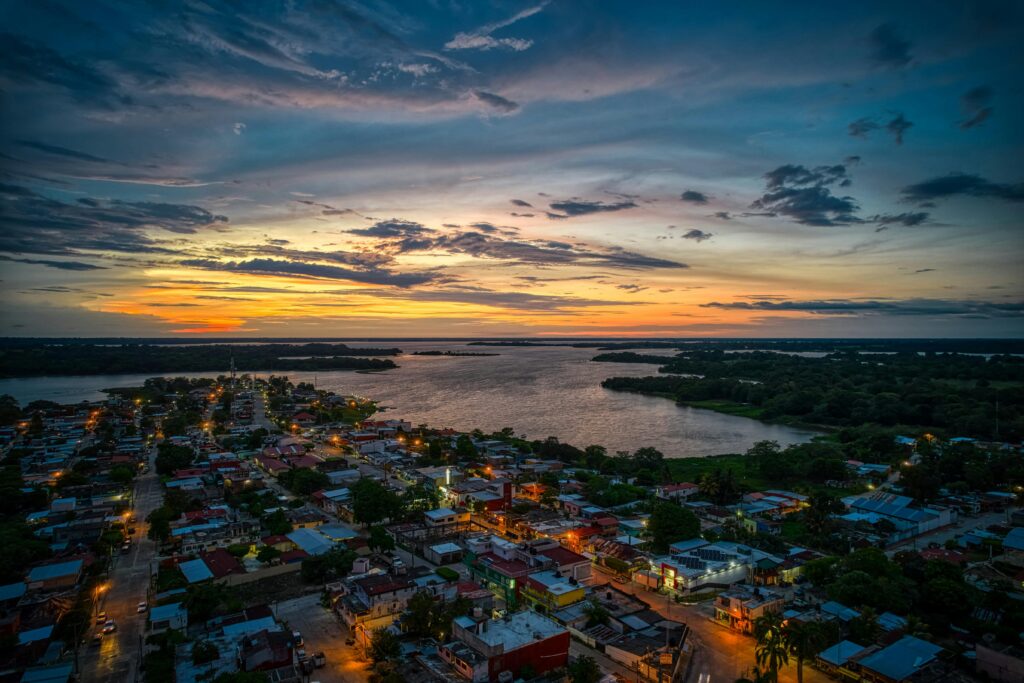 Fotografía aérea del lugar donde puedes rentar tu departamento en Catazajá, Chiapas