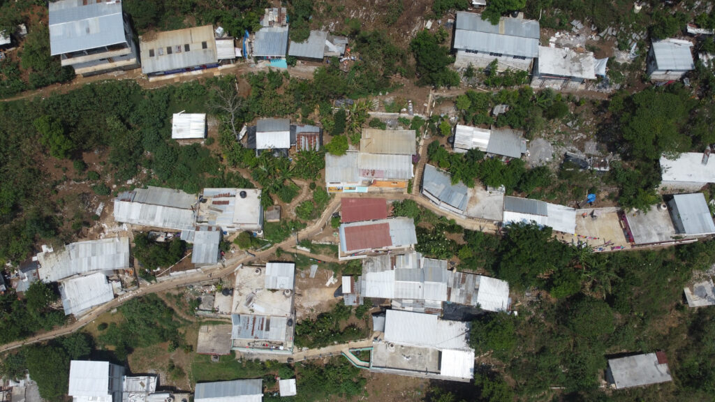 Fotografía aérea de la zona de Zongolica, Veracruz